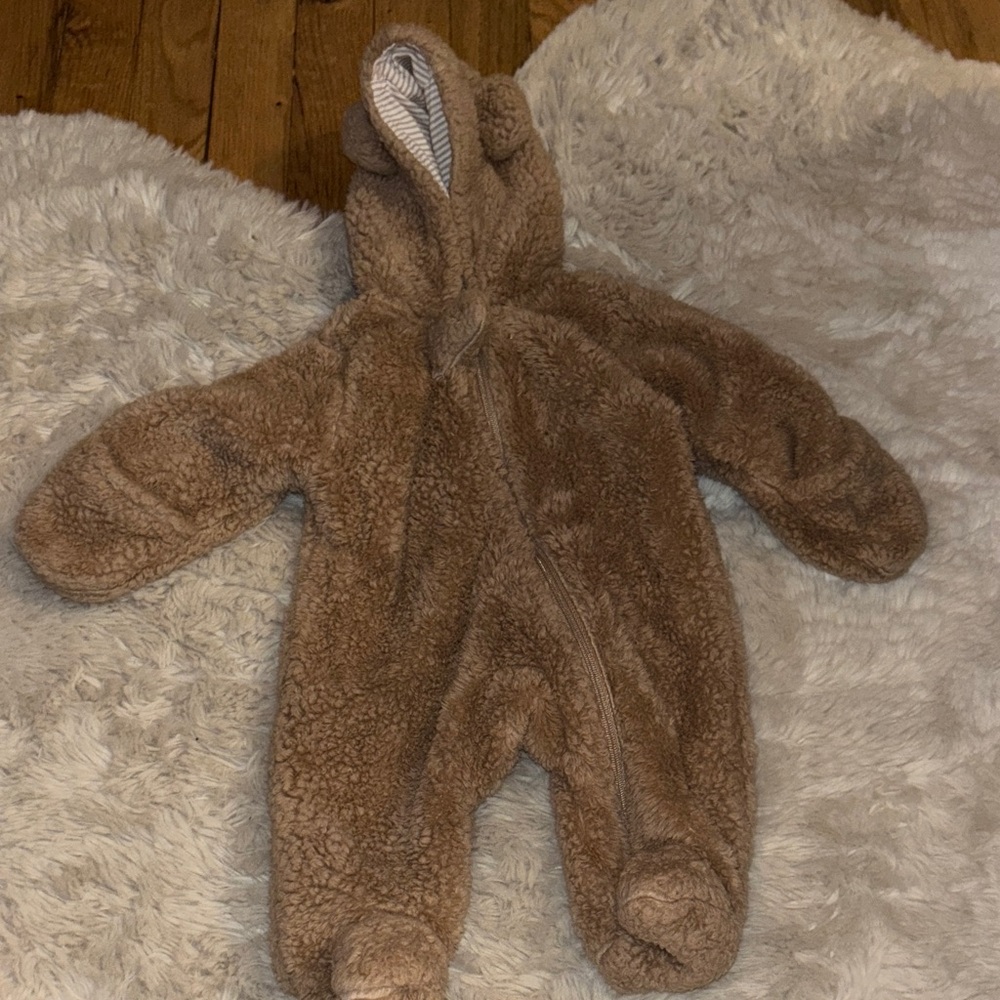 Carter's Brown Fleece Baby Footie